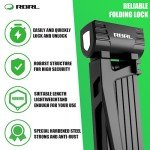 RBRL Bicycle Lock, 2.95 Ft Folding Locks, Heavy Duty Anti-Theft Chain Lock With Keys and Case for Bikes, E-Bikes or Scooters
