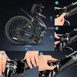 Vivi Electric Bike for Adults 750W Peak Folding Electric Mountain Bike 26'' Commuter Ebike 22MPH Adult Electric Bicycles with Removable Battery, Up to 50 Miles, LCD Display, Dual Shock Absorber