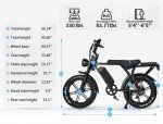 Hipatoo V8 Electric Bike for Adults, Fat Tire E Bike with 750W Peak Motor 48V 15Ah Removable Larger Battery, 20" x 4.0 Electric Mountain Bike, 31MPH Max Speed, Shi-Mano 7 Speed Electric Bicycles