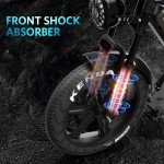 Hipatoo V8 Electric Bike for Adults, Fat Tire E Bike with 750W Peak Motor 48V 15Ah Removable Larger Battery, 20" x 4.0 Electric Mountain Bike, 31MPH Max Speed, Shi-Mano 7 Speed Electric Bicycles