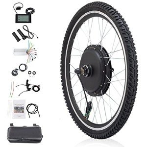 Ktaxon Ebike Conversion Kit, 48V 1500W 26" Rear Wheel Electric Bike Conversion Kit with LCD Display, PAS System, Aluminum Frame and Gearless Hub Motor for Electric Bike