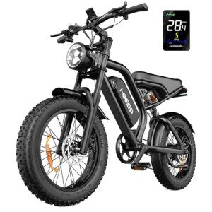 Electric Bike for Adults,20”x 4”Fat Tire，Peak 1500W Motor,7 Speed Electric Motorcycle Bicycle, 48V/13AH Battery 4 Riding Modes Up to 30MPH/60Miles Electric Dirt Bike (Standard, K6-L-Black)