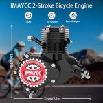 IMAYCC Bike Motor Kit 100cc Motorized Bike Kit 2 Stroke Gas Bicycle Engine Conversion Kit Fit for 26-28" Bikes (100CC Black)