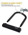 NDakter Bike Locks Heavy Duty Anti Theft, Bicycle U Lock for Ebike, 18mm Shackle, 6FT Steel Security Cable with 3 Keys for Electric Scooter, Motorcycle, Moped, Dirt-Bike, Tri-Bike Wheel Lock Sturdy