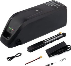 KUSAYLA Ebike Battery 48V 10Ah Lithium Battery with 2A Charger for 200-1200W Motor,USB Interface, LED Battery Indicator, Power Switch, Safety Lock for Adult Electric Bike,Tricycle,Motorcycle (4-Pin)