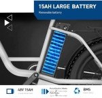 Hiboy EX6 Electric Bike for Adults, 20" 4.0 Fat Tire E Bike 500W Brushless Motor, 48V 15AH Removable Battery Ebike Up to 25 MPH, Shimano 7 Speed with Electric Horn