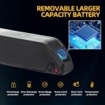 KUSAYLA Ebike Battery 48V 10Ah Lithium Battery with 2A Charger for 200-1200W Motor,USB Interface, LED Battery Indicator, Power Switch, Safety Lock for Adult Electric Bike,Tricycle,Motorcycle (4-Pin)