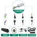 Voilamart 48V 1000W Electric Bicycle Conversion Kit 26IN Ebike 100mm Front Hub Motor Wheel Conversion Kit for Turn Pedal Bicycle Into Ebike (26IN Front Wheel)