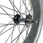 Fat Bike Front Wheel 20''x4.0 Assembly with Tyre and Hub and Spokes Black Alloy Aluminum Snow Bicycle Folding Fatbike Wheel Assembly 20 Bolt On