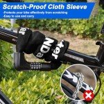 NDakter Upgrade Bike Lock, Bike Chain Lock with 2 Ways to Unlock, 4 Digit Combination Heavy Duty Anti-Theft 3.2/4.28 Ft Bicycle Locks with 2 Keys, High Security Scooter Locks for Ebike, Escooter, Door