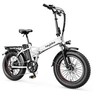 Heybike Mars Electric Bike Foldable 20" x 4.0 Fat Tire Electric Bicycle with 500W Motor(Peak 850W), 48V 12.5AH Removable Battery and Dual Shock Absorber for Adults