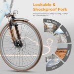 Heybike Cityscape 2.0 Electric Bike for Adults with 1000W Motor Peak,468Wh Removable Battery and up to 50Miles 24MPH,UL Certified 26" Electric Commuter Bike with 7-Speed and Front Suspension.
