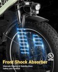 Folding Electric Bike 20" x 4.0 Fat Tire Electric Bicycle,48V Lithium Removable Battery,Peak 720W Folding Ebike for Adult,5 Pedal-Assist Levels& Large LCD Display,Step Through ebike for Adult