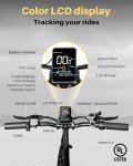 Folding Electric Bike 20" x 4.0 Fat Tire Electric Bicycle,48V Lithium Removable Battery,Peak 720W Folding Ebike for Adult,5 Pedal-Assist Levels& Large LCD Display,Step Through ebike for Adult