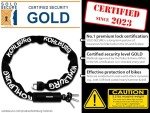 KOHLBURG Security Chain Lock [Sold Secure Gold] – 4ft Long Bike Chain with 4 Keys – Heavy Duty Bike Lock 0.33" – for Bicycle Ebike & Motorcycle – Motorbike & Scooter Anti Theft
