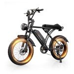 Movcan V60 Electric Bike for Adults, 1000W Motor 30MPH Top Speed 20” Fat Tire Electric Bike, 48V 15.6Ah Removable Battery Ebike, 7-Speed Full Suspension Electric Dirt Bike, Black