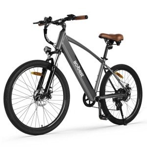ACTBEST Core Electric Bike for Adults -468Wh Removable Built in Battery, Peak 750W Brushless Motor Mountain Ebike, 26X2.1 Tire Step Over Bicycle with 7 Speed, Max 50 Miles, Grey E Bikes