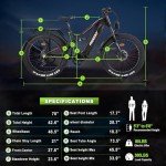 FREESKY Swift Horse Pro 2025 Electric Bike with 2000W BAFANG Motor, 48V 30Ah Battery, 26" Fat Tires, Up to 35MPH &120-Mile Range, Full Suspension Mountain EBike for Adults, Rear Rack &Full Fenders