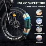 FREESKY Swift Horse Pro 2025 Electric Bike with 2000W BAFANG Motor, 48V 30Ah Battery, 26" Fat Tires, Up to 35MPH &120-Mile Range, Full Suspension Mountain EBike for Adults, Rear Rack &Full Fenders
