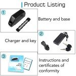 Unit Pack Power 52V 24Ah Ebike Battery for 1500W 1000W 750W 500W Bafang Mid Drive Bafang BBS001 BBS002 BBSHD - Ebike Conversion Kit Lith-ium Ion Battery