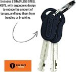 Kryptonite Keeper Bike U-Lock Standard with Braided Steel Cable, Heavy Duty Anti-Theft Bicycle U Lock, 12mm Shackle and 10mm x4ft Length Security Cable with Mounting Bracket and Keys,Black