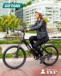 Gotrax Dolphin 26" Electric Bike, Max Range 30Miles(Pedal-assist1)&20Mph Power by 350W, 5 Pedal-Assist Levels&Front Suspension, 7-Speed&Boost Mode, City E-Bike for Adult Leisure Riding/Commuting White