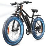 isinwheel M10 Plus Electric Bike for Adults 28mph 900W Peak Motor, Dual Crown Fork Mountain Ebike 48V 13Ah Removable Battery 75 Miles Range, 7 Speed Shift, 26 x 4.0 Fat Tire Adults Electric Bicycles