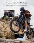 isinwheel M10 Plus Electric Bike for Adults 28mph 900W Peak Motor, Dual Crown Fork Mountain Ebike 48V 13Ah Removable Battery 75 Miles Range, 7 Speed Shift, 26 x 4.0 Fat Tire Adults Electric Bicycles