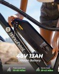 isinwheel M10 Plus Electric Bike for Adults 28mph 900W Peak Motor, Dual Crown Fork Mountain Ebike 48V 13Ah Removable Battery 75 Miles Range, 7 Speed Shift, 26 x 4.0 Fat Tire Adults Electric Bicycles