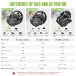 BAFANG 1000W 500W 750W Mid Drive Kit with Battery(Optional),Bafang BBS02B HD Mid Drive DIY 8Fun Ebike Conversion Kit with LCD Display&Ebike Battery for BB 68-73MM/85-105MM/105-125MM E-Bike