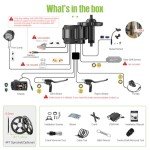 BAFANG 1000W 500W 750W Mid Drive Kit with Battery(Optional),Bafang BBS02B HD Mid Drive DIY 8Fun Ebike Conversion Kit with LCD Display&Ebike Battery for BB 68-73MM/85-105MM/105-125MM E-Bike