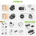 BAFANG 1000W 500W 750W Mid Drive Kit with Battery(Optional),Bafang BBS02B HD Mid Drive DIY 8Fun Ebike Conversion Kit with LCD Display&Ebike Battery for BB 68-73MM/85-105MM/105-125MM E-Bike