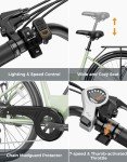 Jasion Roamer ST Electric Bike for Adults, 1200W Peak Motor Max 62miles & 28MPH City Cruiser Ebike,26'' Commuter Ebike, 528WH Removable Battery,7-Speed Electric Bicycles, Front Suspension Bicycles