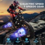 PUJH Peak 3000W Dual Motors Electric Bike for Adults, 52V 25Ah 26" Fat Tire Fast Ebike,Max 36 mph up to 100 Miles, Hydraulic Disc Brake E-Bicycle,Off Road Mountain Hunting EBike for Men (Black)
