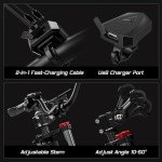 PUJH Peak 3000W Dual Motors Electric Bike for Adults, 52V 25Ah 26" Fat Tire Fast Ebike,Max 36 mph up to 100 Miles, Hydraulic Disc Brake E-Bicycle,Off Road Mountain Hunting EBike for Men (Black)