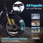 NARRAK Electric Tricycle for Adults, 750W(Peak 1350W), 48V13Ah Ebike, 20"x4.0" Aluminum Folding Fat Tire 3 Wheel Electric Trike, Max 20MPH Hydraulic Brake, Rear Motor Differential