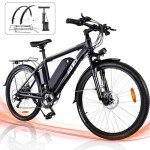 ZNH Electric Bike, 26'' Electric Bikes for Adults, Electric City Bicycles for Adult 21-Speed 20mph,350W Adult Ebike 36V/10AH Battery, Electric Commuter Bike/Mountain Bike