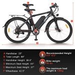 ZNH Electric Bike, 26'' Electric Bikes for Adults, Electric City Bicycles for Adult 21-Speed 20mph,350W Adult Ebike 36V/10AH Battery, Electric Commuter Bike/Mountain Bike