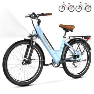 Cybervelo 1000 Peak Electric Bike for Adults,up 80 Miles Removable Battery Ebike, 26" Electric Mountain E Bike with 7-Speed,Adult Electric Bicycles for Commute Beach Snow