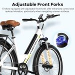 Cybervelo 1000 Peak Electric Bike for Adults,up 80 Miles Removable Battery Ebike, 26" Electric Mountain E Bike with 7-Speed,Adult Electric Bicycles for Commute Beach Snow