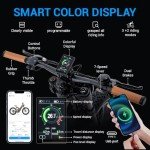 eAhora P5 Electric Bike Upgraded Peak 1000W Motor Mountain ebike for Adults 48V 20Ah Removable Battery 24 * 4.0 Fat Tire 32MPH Full Suspension Adult Magnesium Alloy, Brown