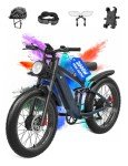 COFANSON 2000W Electric Bicycle for Adults- Moped Style Ebike with 1144WH Battery Pack up to 50 Miles 37MPH, 26" Fat Tire, 7-Speed, 6-Layer Suspension