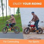 HIDOES B10 Cowboy Style Electric Bike for Adult 1000w Brushless Motor 48V 13AH Battery, 20"×4'Fat Tires Double Brake System 35Miles Max Range 37MPH Max Speed Beach Mountain Off Road Electric Bicycle