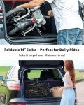 Favoto Folding Electric Bike - Multiple Suspension Ultra Stable Frame Foldable Ebike with 400W Motor 48V10.4Ah Removable Battery, White,UL 2849 Certified