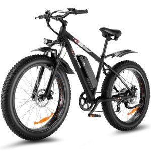 Speedrid Electric Bike for Adults, Fat Tire Ebike 26" Electric Bike 750W Electric Mountain Bike 48V/10.4Ah Removable Battery 25MPH Electric Bicycles 7-Speed