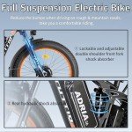 Peak 5000W-Electric-Bike for Adults-Men, Dual-Motor-Ebike 40-46MPH, 52V 30AH Long Range Electric Bicycle, 26" Fat Tire Dirt-Bike, Full Suspension Mountain Bike for Off-Road Snow Sand Hunting (Orange)