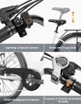 Jasion Roamer ST Electric Bike for Adults, 1200W Peak Motor Max 62miles & 28MPH City Cruiser Ebike,26'' Commuter Ebike, 528WH Removable Battery,7-Speed Electric Bicycles, Front Suspension Bicycles