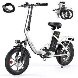 isinwheel U4 Electric Bike for Adults, 750W Peak Motor with Max 55Miles PAS Range & 19MPH EBike,16" Folding Electric Bicycles with 374.10Wh Battery, Step-Thru Commuter E Bikes for Adults and Teens