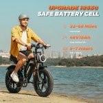 Electric Bike for Adults,20”x 4”Fat Tire，Peak 1500W Motor,7 Speed Electric Motorcycle Bicycle, 48V15AH Battery 4 Riding Modes Up to 32MPH/64Miles Electric Dirt Bike (Standard, K6-G-Black)