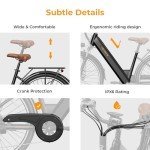 Heybike Cityscape 2.0 Electric Bike for Adults with 1000W Motor Peak,468Wh Removable Battery and up to 50Miles 24MPH,UL Certified 26" Electric Commuter Bike with 7-Speed and Front Suspension.